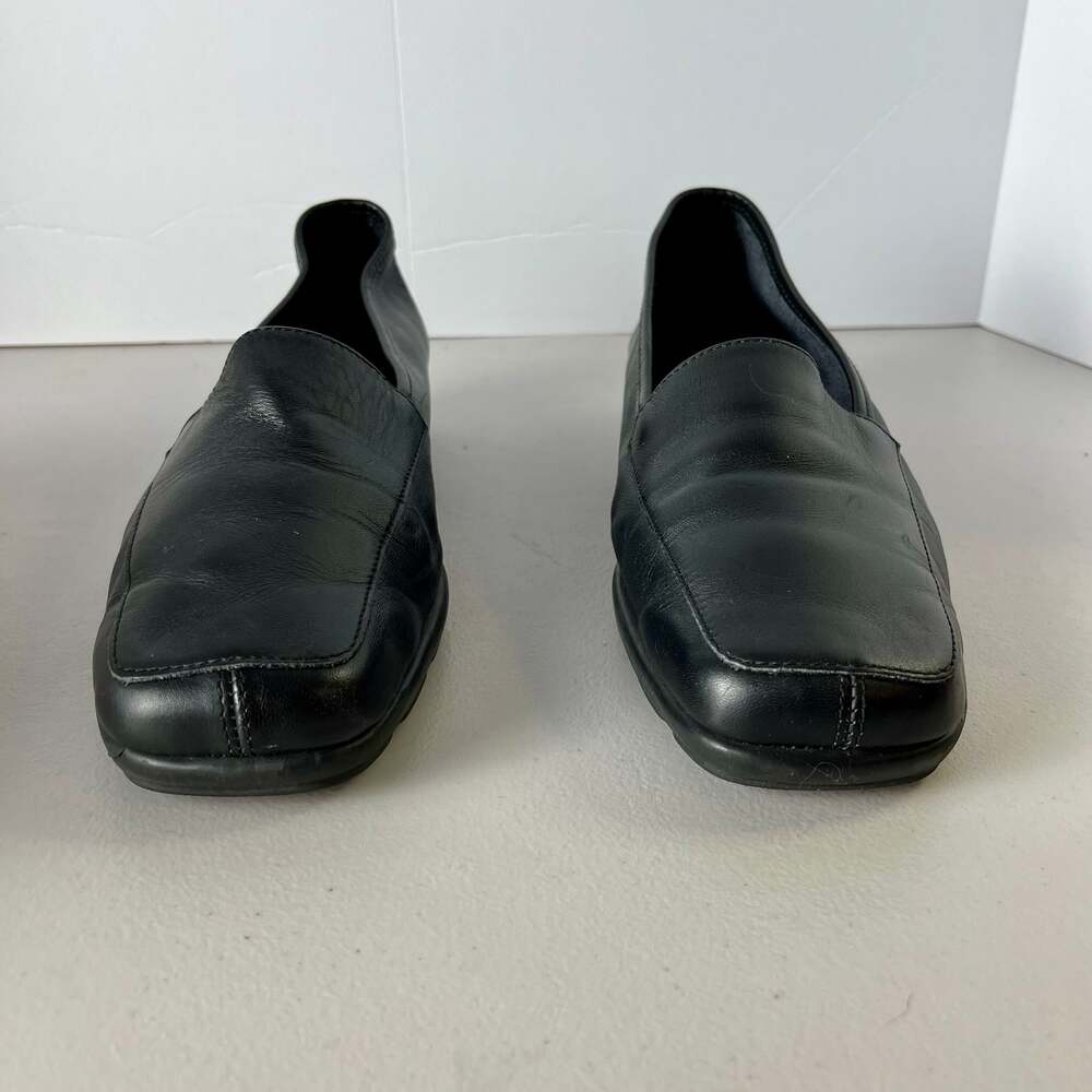 Aerosoles Black Leather Slip On Comfort‎ Loafers Minimalist US 11B - Picture 2 of 7